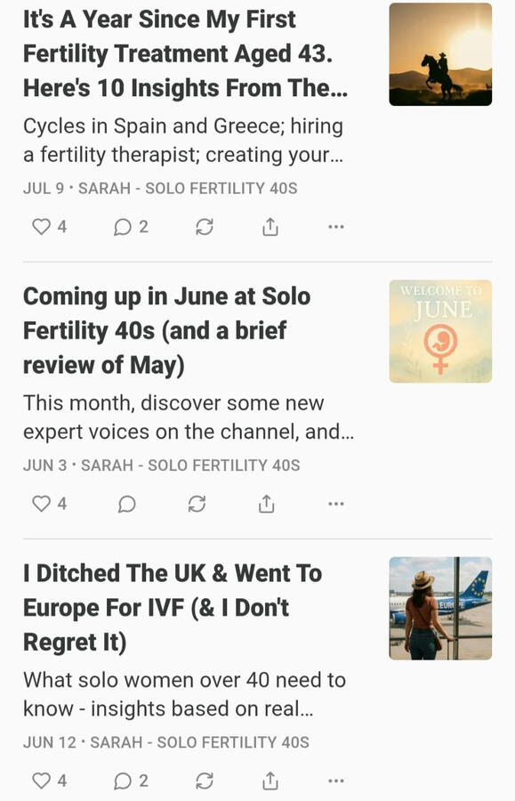 solo woman IVF over 40